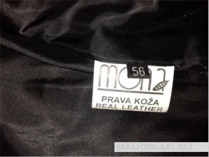 kožna jakna mona, novo, br 56, 134 eur besplatni mali oglasi